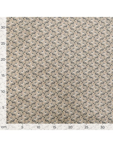 Comprar Tela Taupe Flower Drops Yardage | Windham Fabrics