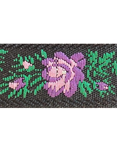 Comprar Cinta floral negra/morada