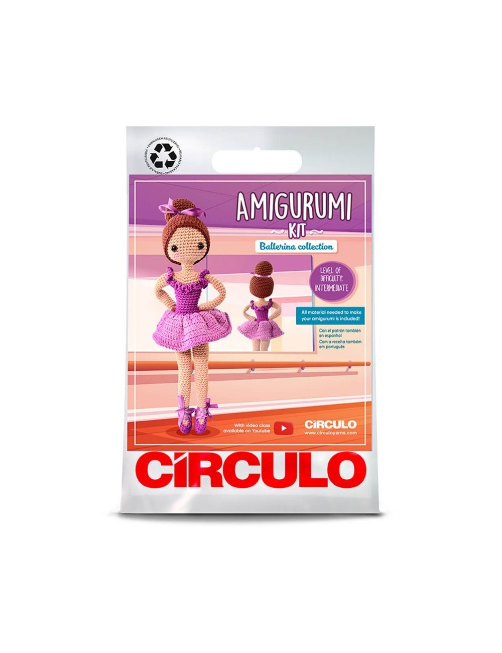 Comprar Kit Amigurumi Ballerina Alana | Lanas Círculo Comprar Kit Amigurumi Ballerina Alana | Lanas Círculo