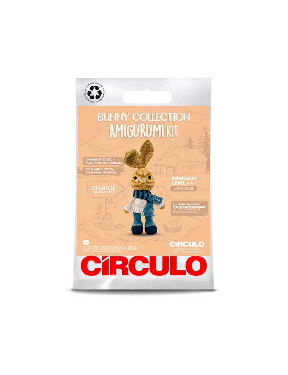 Comprar Kit Amigurumi Charlie The Bunny | Círculo Comprar Kit Amigurumi Charlie The Bunny | Círculo